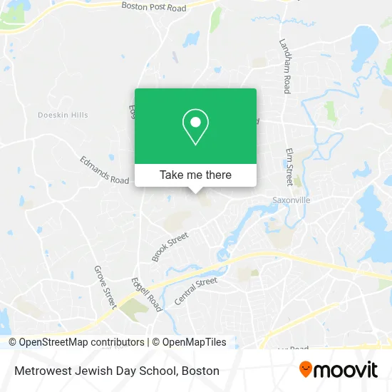 Metrowest Jewish Day School map
