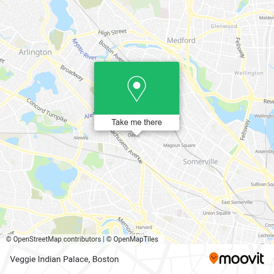 Veggie Indian Palace map