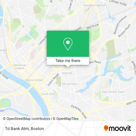 Td Bank Atm map