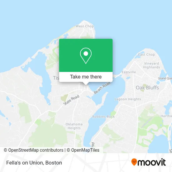 Fella's on Union map