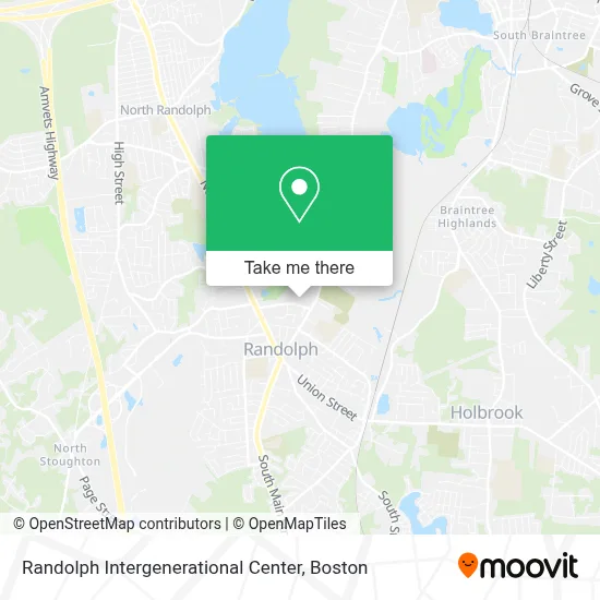 Randolph Intergenerational Center map