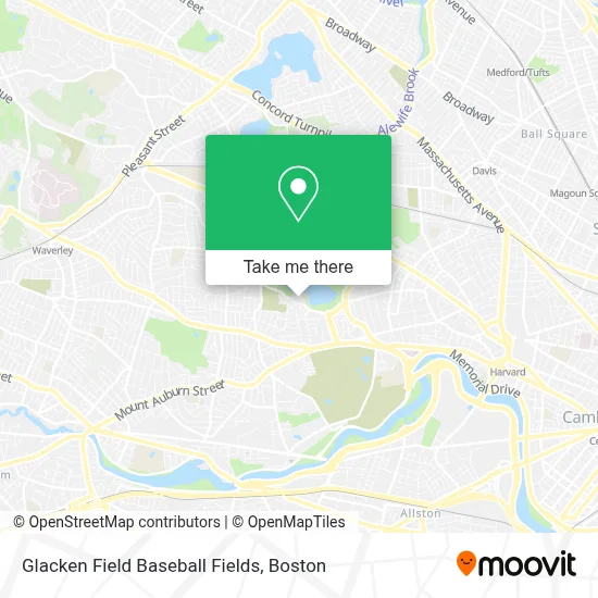 Glacken Field Baseball Fields map