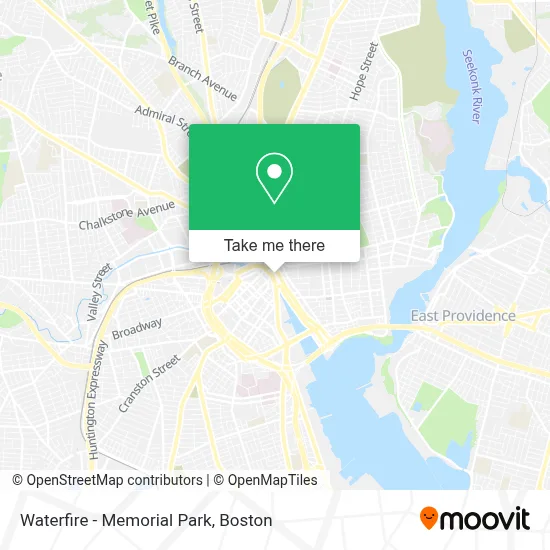 Waterfire - Memorial Park map