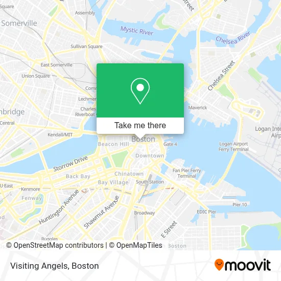 Visiting Angels map