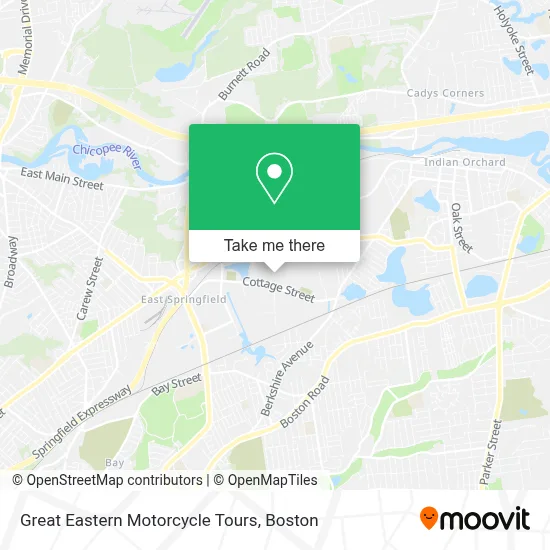 Great Eastern Motorcycle Tours map