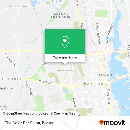 The Color Bar Salon map