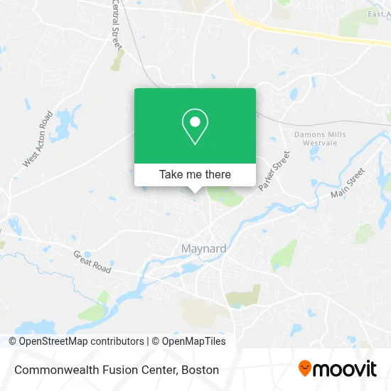 Commonwealth Fusion Center map
