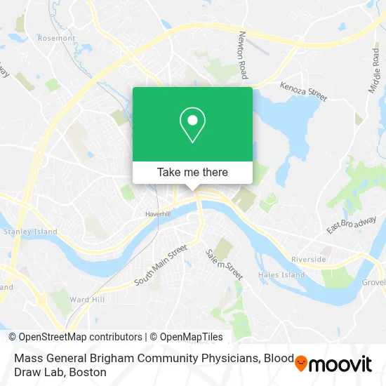 Mass General Brigham Community Physicians, Blood Draw Lab map