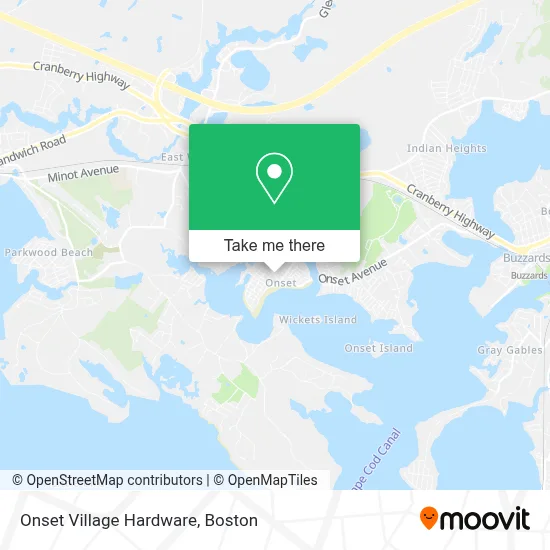 Onset Village Hardware map