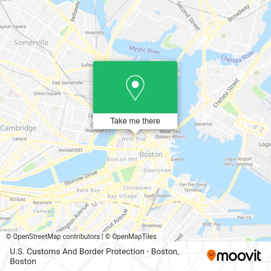 U.S. Customs And Border Protection - Boston map
