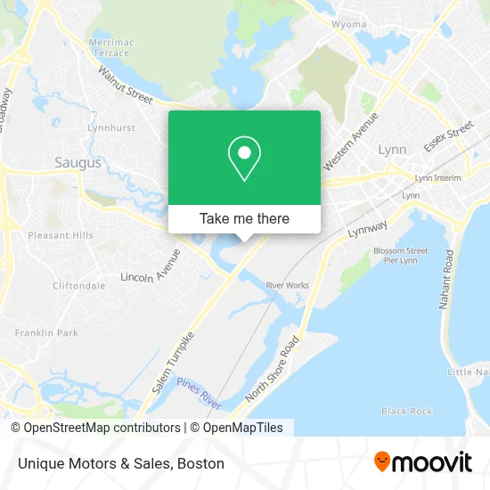 Unique Motors & Sales map
