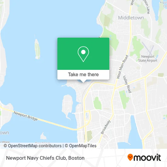 Newport Navy Chiefs Club map