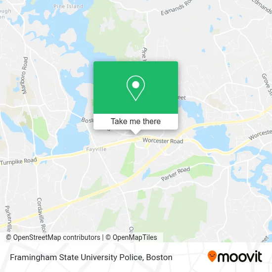 Framingham State University Police map