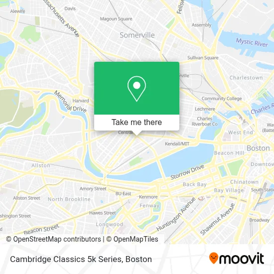 Cambridge Classics 5k Series map