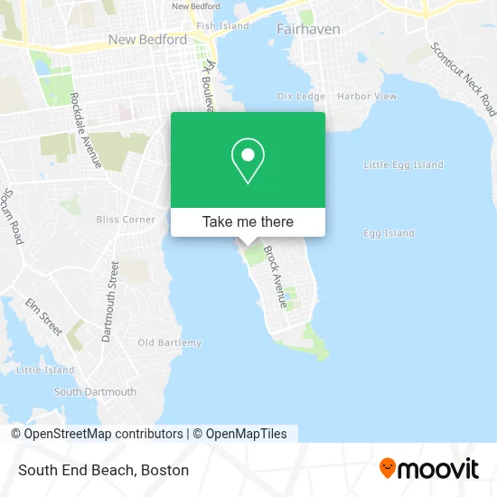 South End Beach map