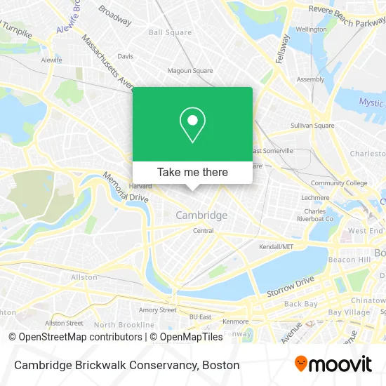 Cambridge Brickwalk Conservancy map