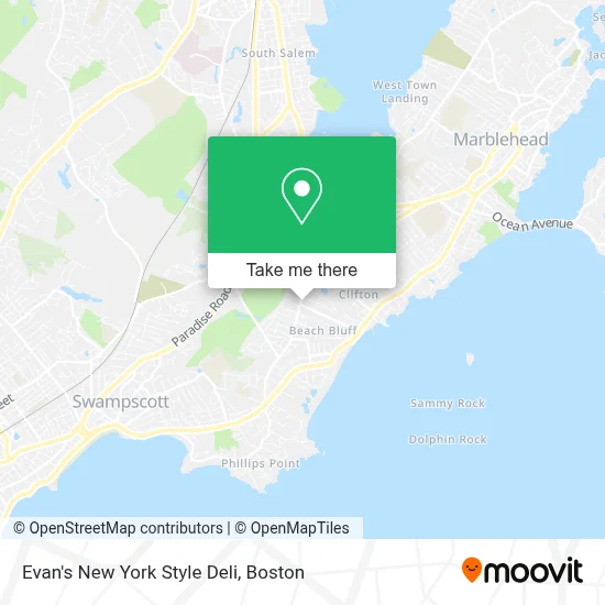 Evan's New York Style Deli map
