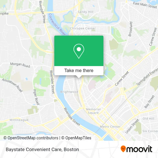 Baystate Convenient Care map