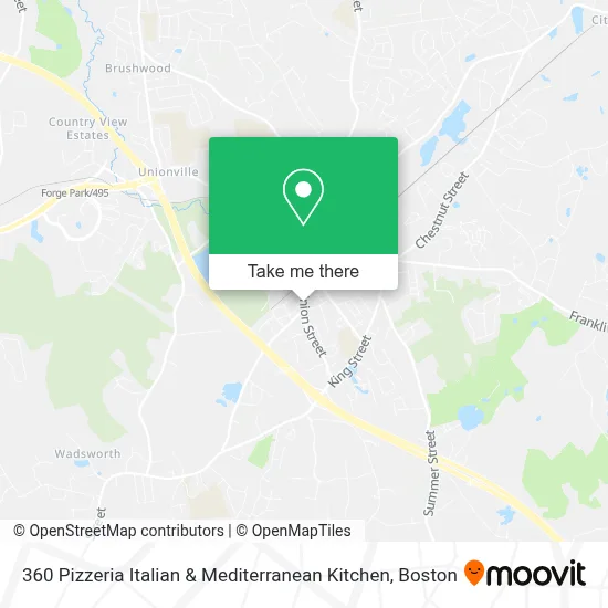 360 Pizzeria Italian & Mediterranean Kitchen map