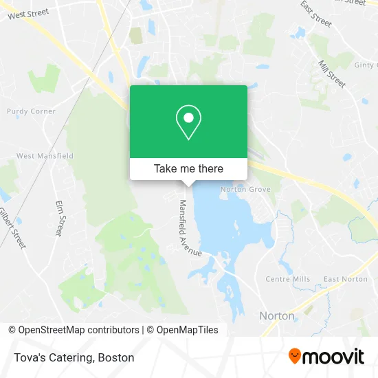 Tova's Catering map