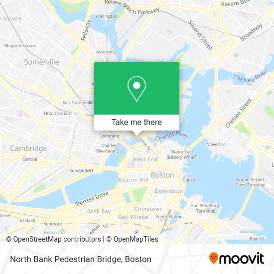 North Bank Pedestrian Bridge map