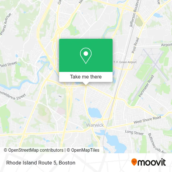 Rhode Island Route 5 map