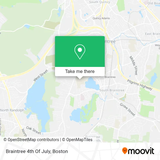 Braintree 4th Of July map