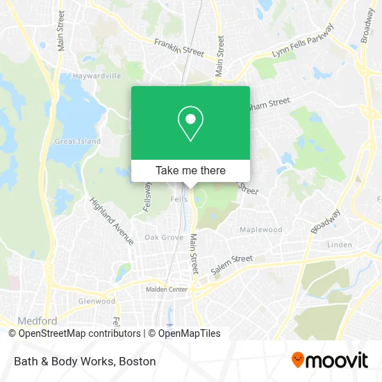 Bath & Body Works map