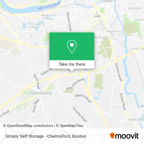 Simply Self Storage - Chelmsford map