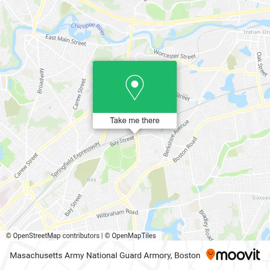 Masachusetts Army National Guard Armory map