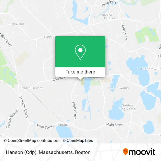 Hanson (Cdp), Massachusetts map