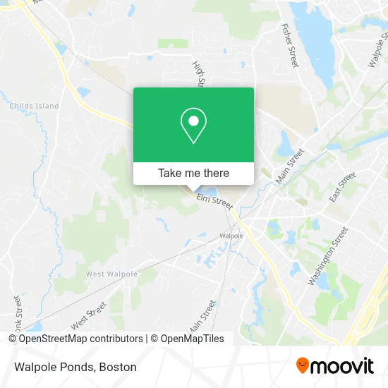 Walpole Ponds map