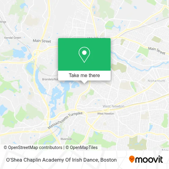 O'Shea Chaplin Academy Of Irish Dance map
