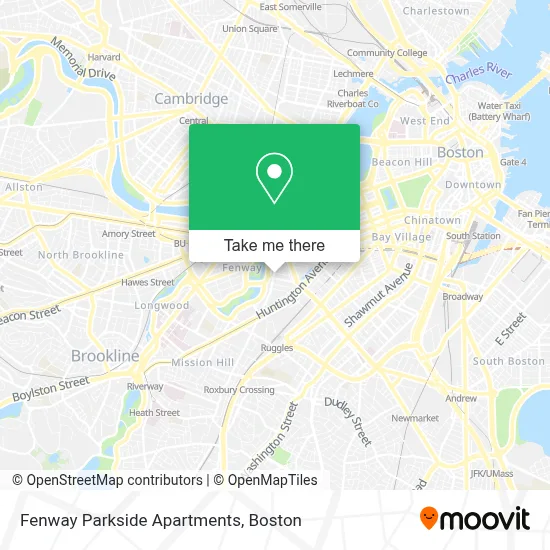 Fenway Parkside Apartments map