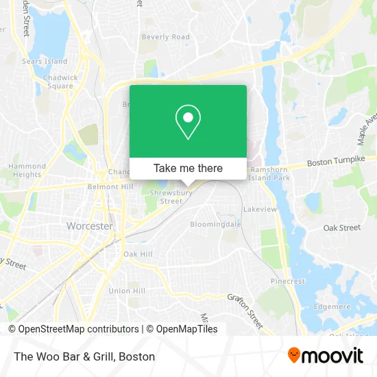 The Woo Bar & Grill map