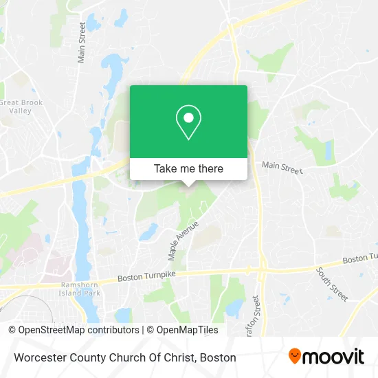 Worcester County Church Of Christ map