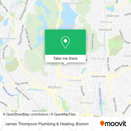 James Thompson Plumbing & Heating map