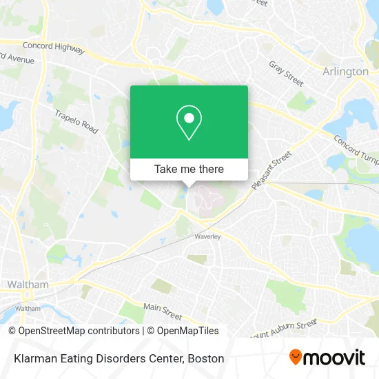 Klarman Eating Disorders Center map