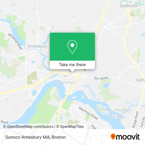 Sunoco Amesbury MA map