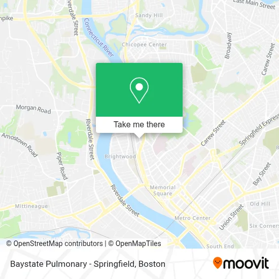 Baystate Pulmonary - Springfield map