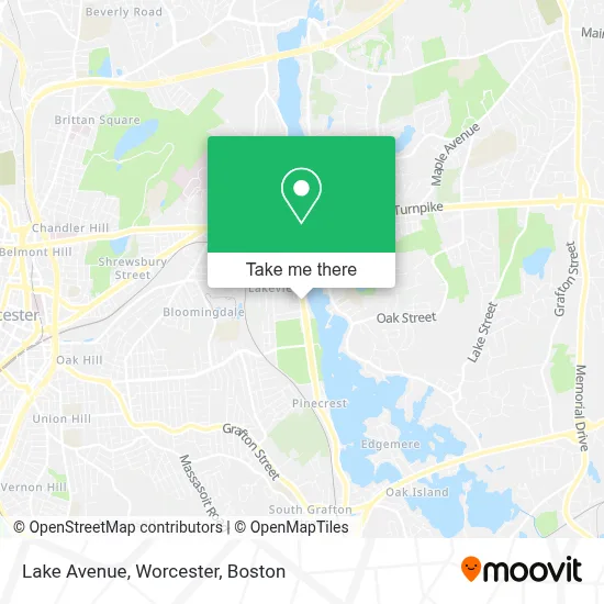Lake Avenue, Worcester map