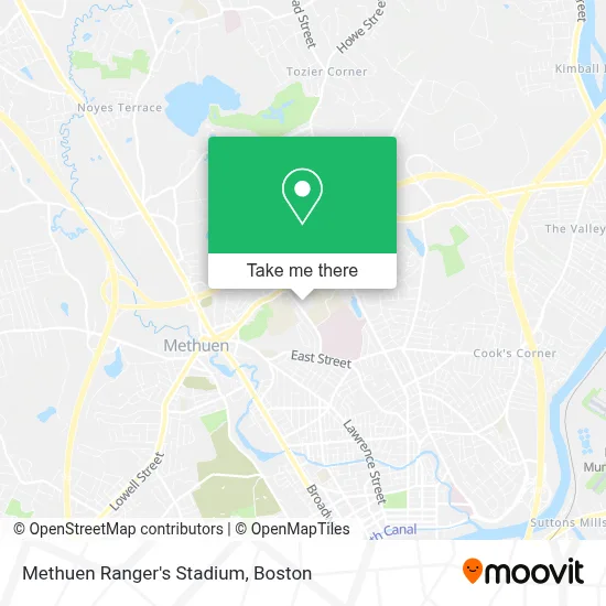 Methuen Ranger's Stadium map