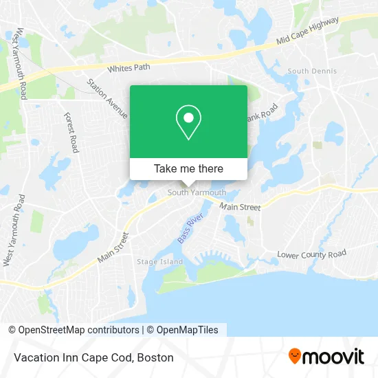 Vacation Inn Cape Cod map
