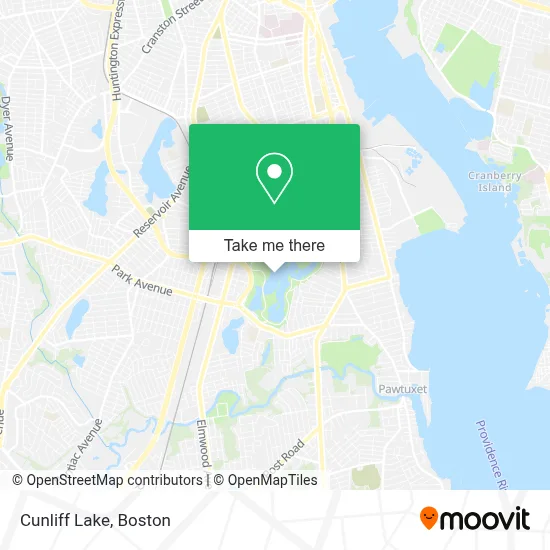 Cunliff Lake map