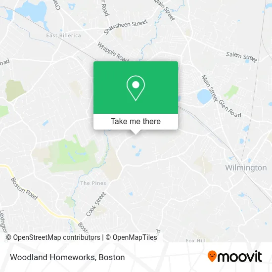 Woodland Homeworks map