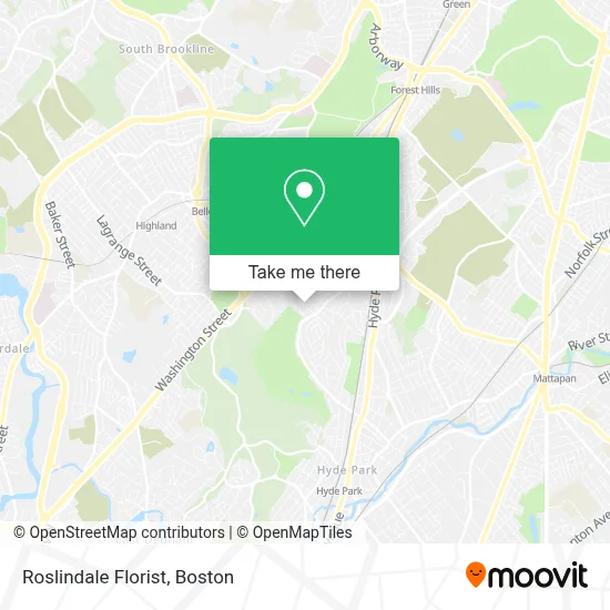 Roslindale Florist map