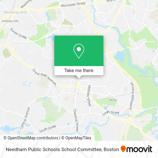 Needham Public Schools School Committee map
