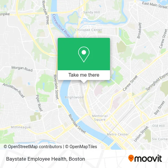 Baystate Employee Health map
