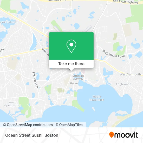 Ocean Street Sushi map