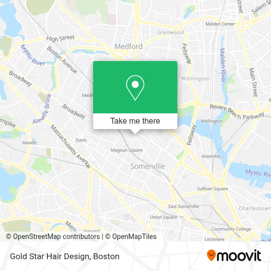 Gold Star Hair Design map